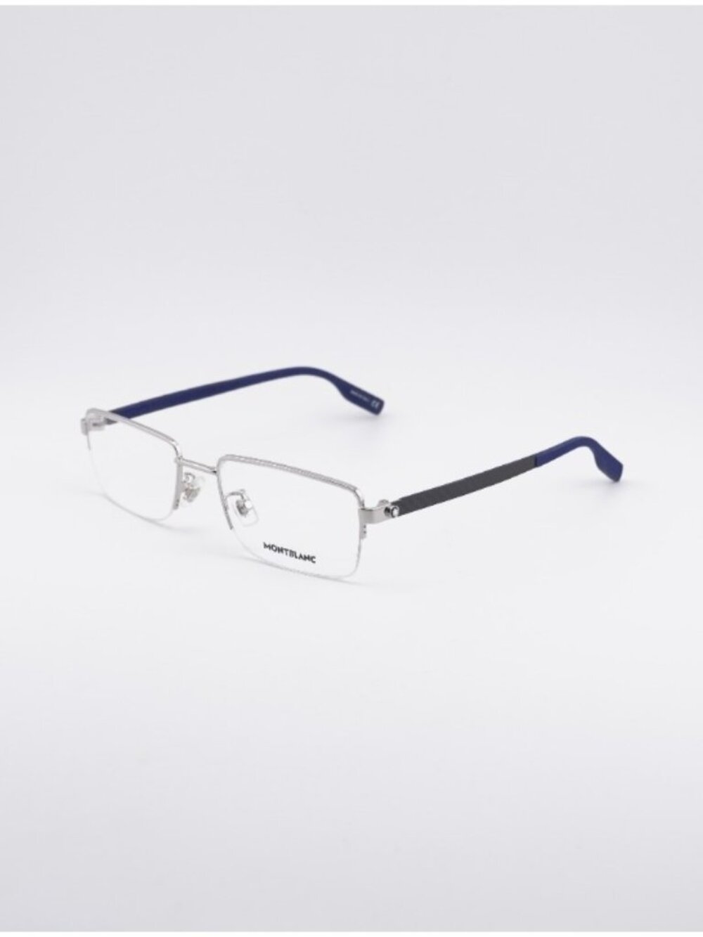 Montblanc MB0188O 002 Eyeglasses Silver 55mm Rectangle Frame